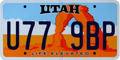UT license plate U779BP