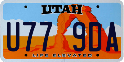 UT license plate U779DA