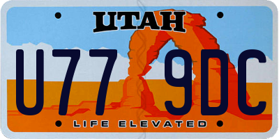 UT license plate U779DC