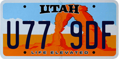 UT license plate U779DF