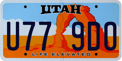 UT license plate U779DO