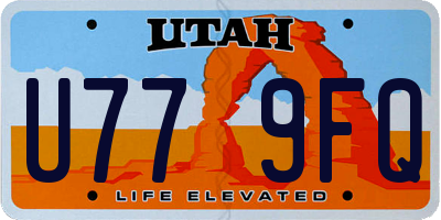 UT license plate U779FQ