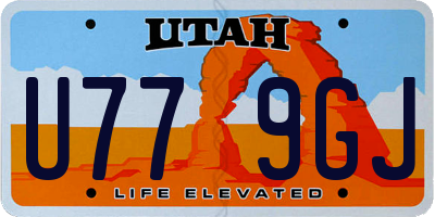 UT license plate U779GJ