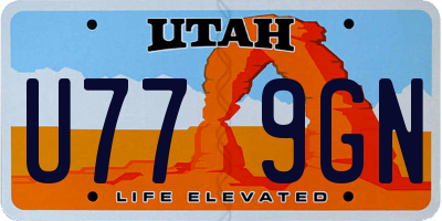 UT license plate U779GN