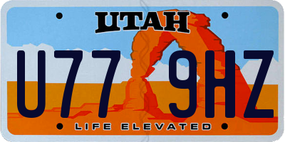 UT license plate U779HZ