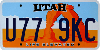 UT license plate U779KC