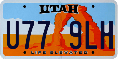 UT license plate U779LH