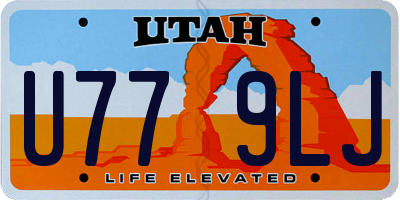 UT license plate U779LJ