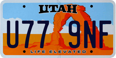 UT license plate U779NF