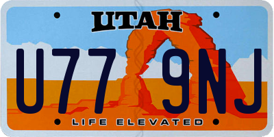 UT license plate U779NJ
