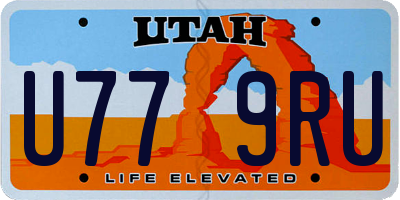 UT license plate U779RU