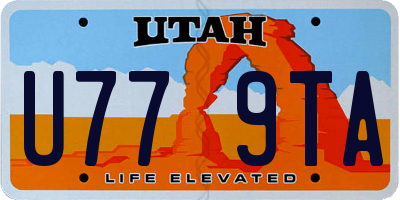 UT license plate U779TA