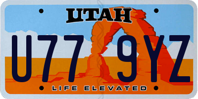 UT license plate U779YZ