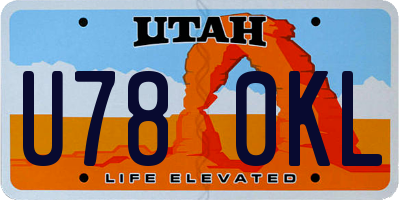 UT license plate U780KL