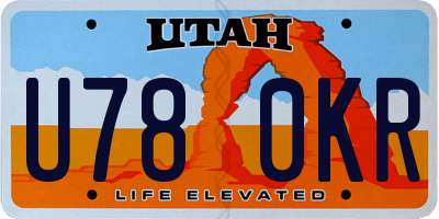 UT license plate U780KR