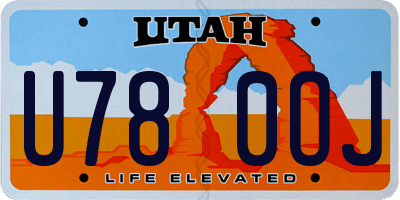 UT license plate U780OJ