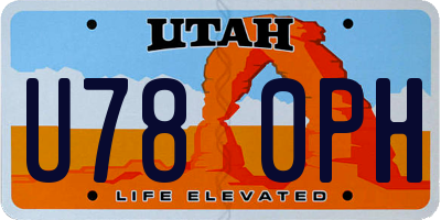 UT license plate U780PH
