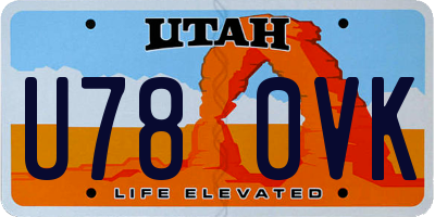 UT license plate U780VK