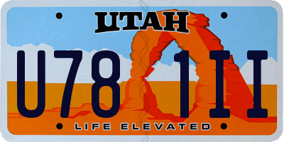 UT license plate U781II