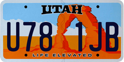 UT license plate U781JB