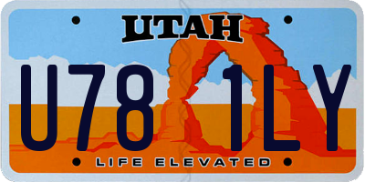 UT license plate U781LY