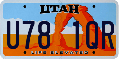 UT license plate U781QR