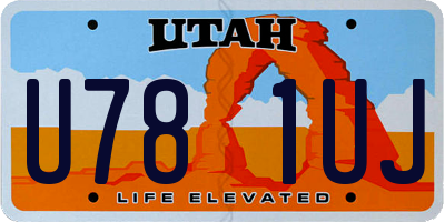 UT license plate U781UJ