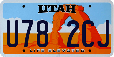 UT license plate U782CJ