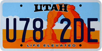 UT license plate U782DE