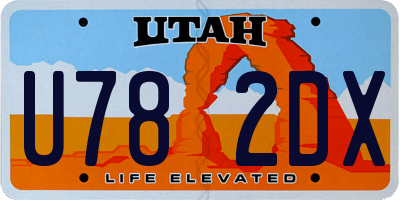 UT license plate U782DX