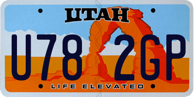 UT license plate U782GP