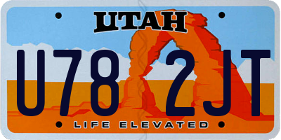 UT license plate U782JT