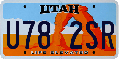 UT license plate U782SR