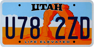 UT license plate U782ZD