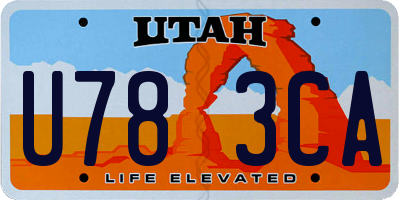 UT license plate U783CA