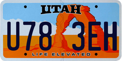 UT license plate U783EH