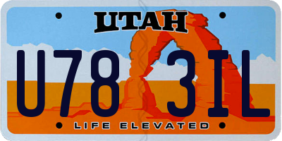UT license plate U783IL