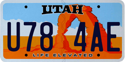 UT license plate U784AE