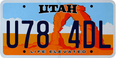 UT license plate U784DL