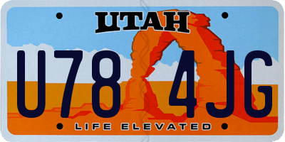 UT license plate U784JG