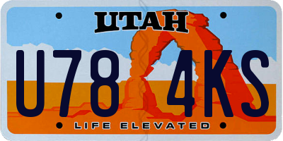 UT license plate U784KS