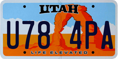 UT license plate U784PA