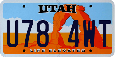 UT license plate U784WT