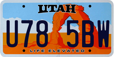 UT license plate U785BW