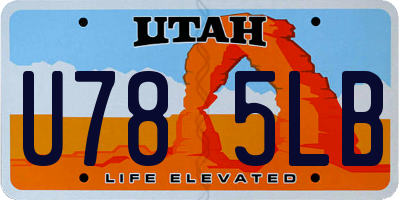 UT license plate U785LB