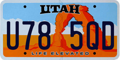 UT license plate U785QD