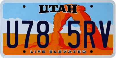 UT license plate U785RV