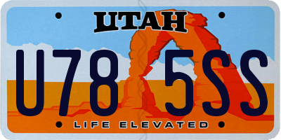 UT license plate U785SS