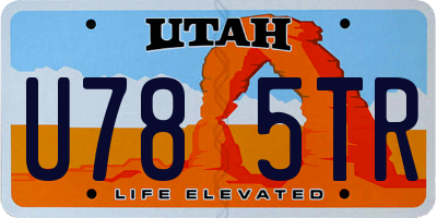 UT license plate U785TR