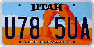UT license plate U785UA